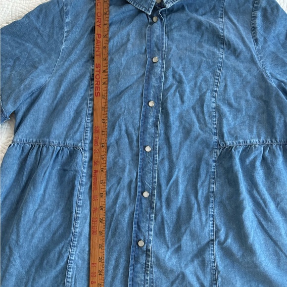 Marina Rinaldi Denim Button Down Size 16 NWT - Picture 5 of 9